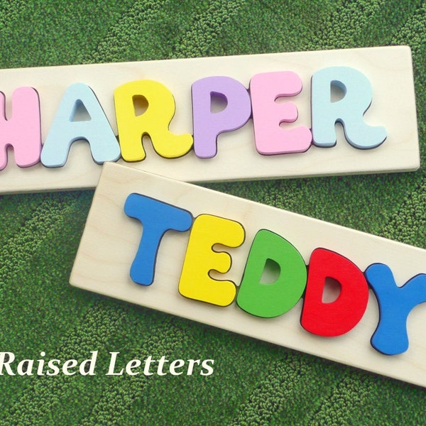 Name Puzzle, Wood, made with your name: Christmas Gift, Baby Shower Gift, Easter