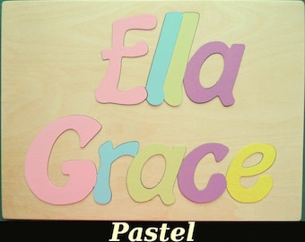 Wooden Custom Name Puzzle - any TWO names (Upper/lowercase)