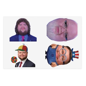 JD Vance Meme Sticker Pack (A) - 4 Vinyl Stickers