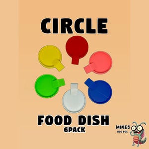 Circle Isopod Food/Water Bowl | Gecko Calcium Dish | 6 PACK