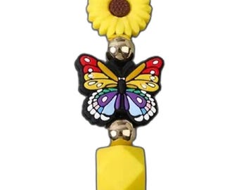 Butterfly Beaded Keychain