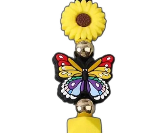 Butterfly Beaded Keychain