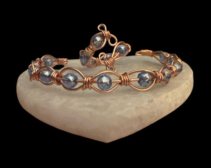 Adjustable Copper Wired Wrapped Cuff Bracelet’s
