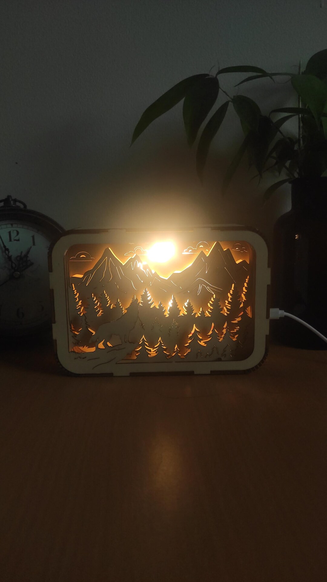 Echoes of Moonlight - Shadow Box – Layered Wooden Lightbox Art ...