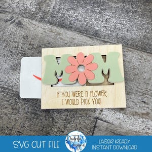 Porta-cartão-presente para mães SVG | Porta-cartão-presente para mães SVG | Porta-cartão para o Dia das Mães SVG | Porta-cartão de aniversário | Arquivo de corte 2025 | Ímã