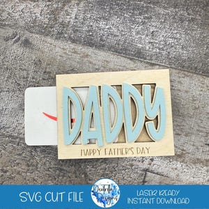 Papa Geschenkkartenhalter SVG | Papa Geschenk Kartenhalter SVG | Vatertag Kartenhalter SVG | Geburtstags-Kartenhalter-Datei | 2025 Schnittdatei | Magnet