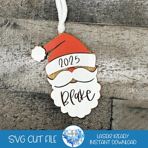 Santa Ornament SVG | Santa Digital SVG | Santa Ornament Cut File | Santa Christmas Ornament SVG Digital Cut File