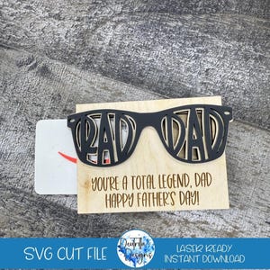 Rad Dad Geschenkkartenhalter SVG | Papa Geschenk Kartenhalter SVG | Vatertag Kartenhalter SVG | Geburtstags-Kartenhalter-Datei | Schnittdatei | Magnet |