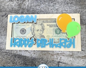 Birthday Money Holder SVG | Balloons Cut File (Digital Download)