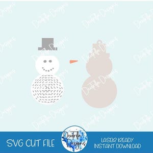 Sports Ornament SVG | Golf Ornament SVG | Christmas Ornament Cut File | Sports Cut File | Golf | Snowman | Sports Snowman