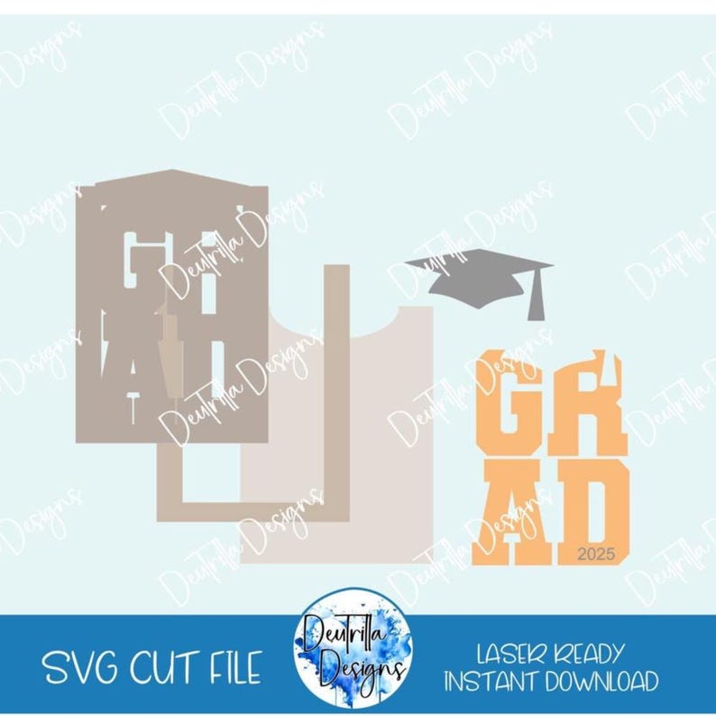 Graduation Gift Card Holder SVG | Class of 2025 Cut File (digital ...