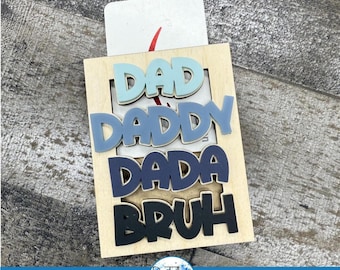 Archivo SVG/Corte Láser para Tarjetero de Regalo para Papá (Descarga Digital)