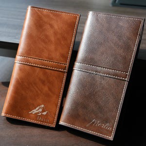 Personalisierte Herren Geldbörse für Papa, benutzerdefinierte Leder Herren Geldbörse, Gravur Geldbörse mit Namen, Geschenk für Jubiläum, Geburtstagsgeschenk, Abschlussgeschenk