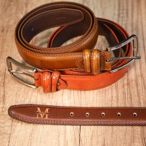 Personalized Leather Belt For Dad, Custom Engraved Leather Belt for Husband, Fathers Day Gift,Unique Boyfriend Gift,Anniversary Gift