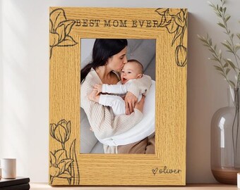 Regalo per la Festa della Mamma, cornice in legno personalizzata con foto della mamma, cornice portafoto personalizzata, regalo per mamma, nonna