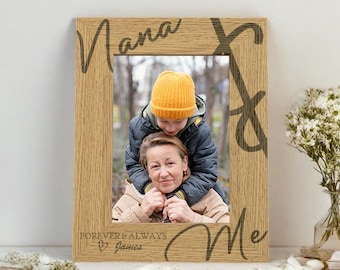 Porta-retratos "Vovó e Eu", Presente Personalizado para a Vovó, Porta-retratos de Madeira para Vovó, Babá, Vovózinha, Presente para o Dia das Mães