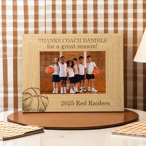 Personalized Basketball Coach Gift, Custom Basketball Team Photo Frame, Gift from Team, Thank You Backetball Coach Gift, Coache Appreciation