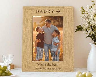 Personalized Daddy Photo Frame, Gift for Dad, Father's Day Gift for Daddy, Grandpa Picture Frame, Custom Photo Frame, Dad Birthday Gift