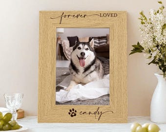 Personalized Dog Memorial Picture Frames, Pet Memorial Gift, Pet Loss Gift for Dog Mom, Dog Photo Frame, Dog Remembrance Gift