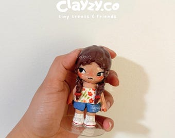 Custom Hirono-Inspired Air Dry Clay Figurine | Handcrafted Standing Mini Me