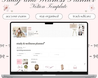 Study & Wellness Planner ౨ৎ | It Girl Notion Template