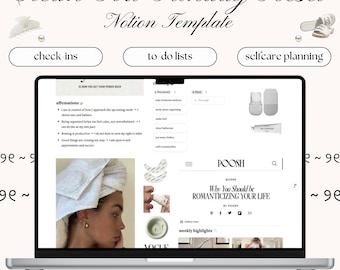 Clean Girl Sunday Reset Planner - Notion Template | Refresh, Reset, Revatilise, Re-energise ౨ৎ