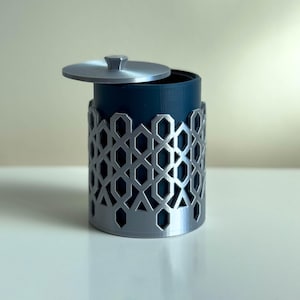 Q-Tip Holder with Lid – Bathroom Storage Jar – Qtip Dispenser – Cotton Swab Holder – Bathroom Organizer – Gift for Her – OINKS Design House