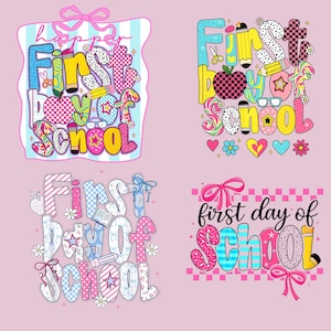 First Day Of School Png, Back To School Png, Teacher PNG, Preppy Back To School Png, School Png, Colorful First Day Of School Shirt Png
