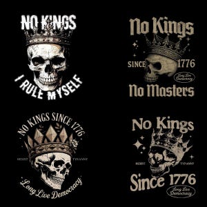 No Kings Since 1776 PNG: Retro Political Protest Design (Digital Download