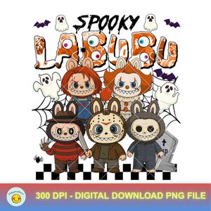 Personnage effrayant mignon Png, poupée monstre PNG, personnages d'horreur PNG, poupée noeud coquette pour enfants filles Png, dessin animé drôle, téléchargement immédiat