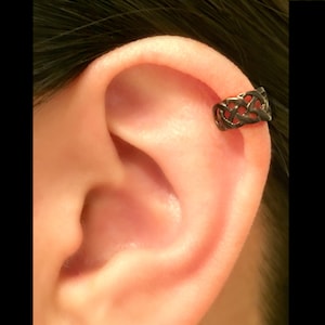 Men's ear cuff, non pierced earrings ear cuff, celtic ear cuff, cartilage earring, non piercing hoop, clip on earring, 103Q