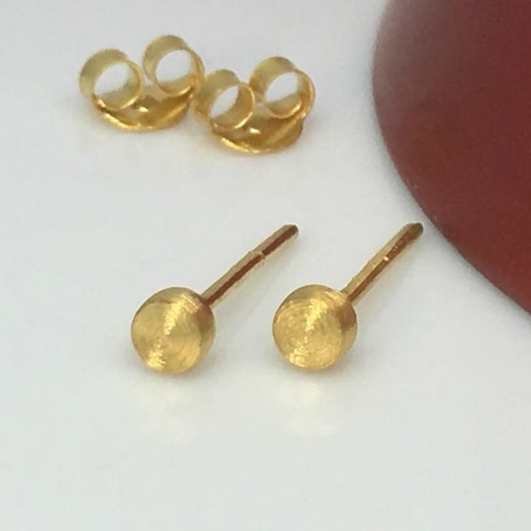 Lightning rod blitzer stud earrings, tiny stud earrings,  small stud earrings, cartilage earring, 3mm gold over sterling silver, 420 3MY