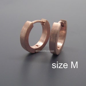 Tropical berry gold hoop earrings, mens hoop earrings, thin gold hoops, cartilage hoop earring, men&#39;s earrings hoops, E130MR