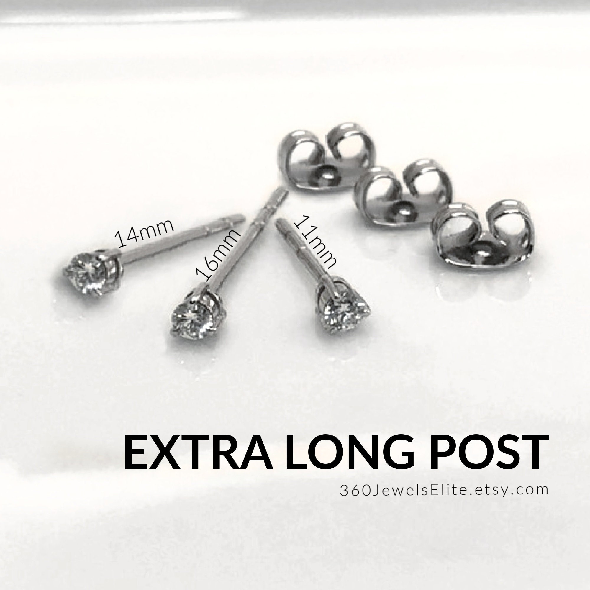 Extra long post stud earrings sale