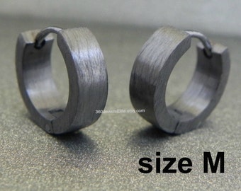 Kolczyki kółka z cegły węglowej, męskie kolczyki kółka, kolczyki kółka z symbolem nieskończoności, codzienne kolczyki kółka, kolczyki do chrząstki, kolczyki kółka huggie, 150 GBP