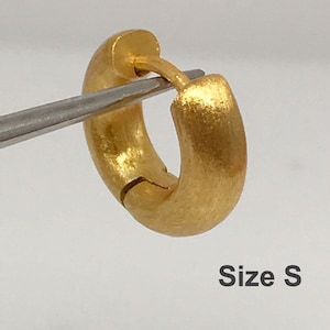 Gold treasure hoop earrings, small hoop earrings, huggie hoop earrings, men&#39;s hoop earrings, cartilage hoop earrings, E115MY Small