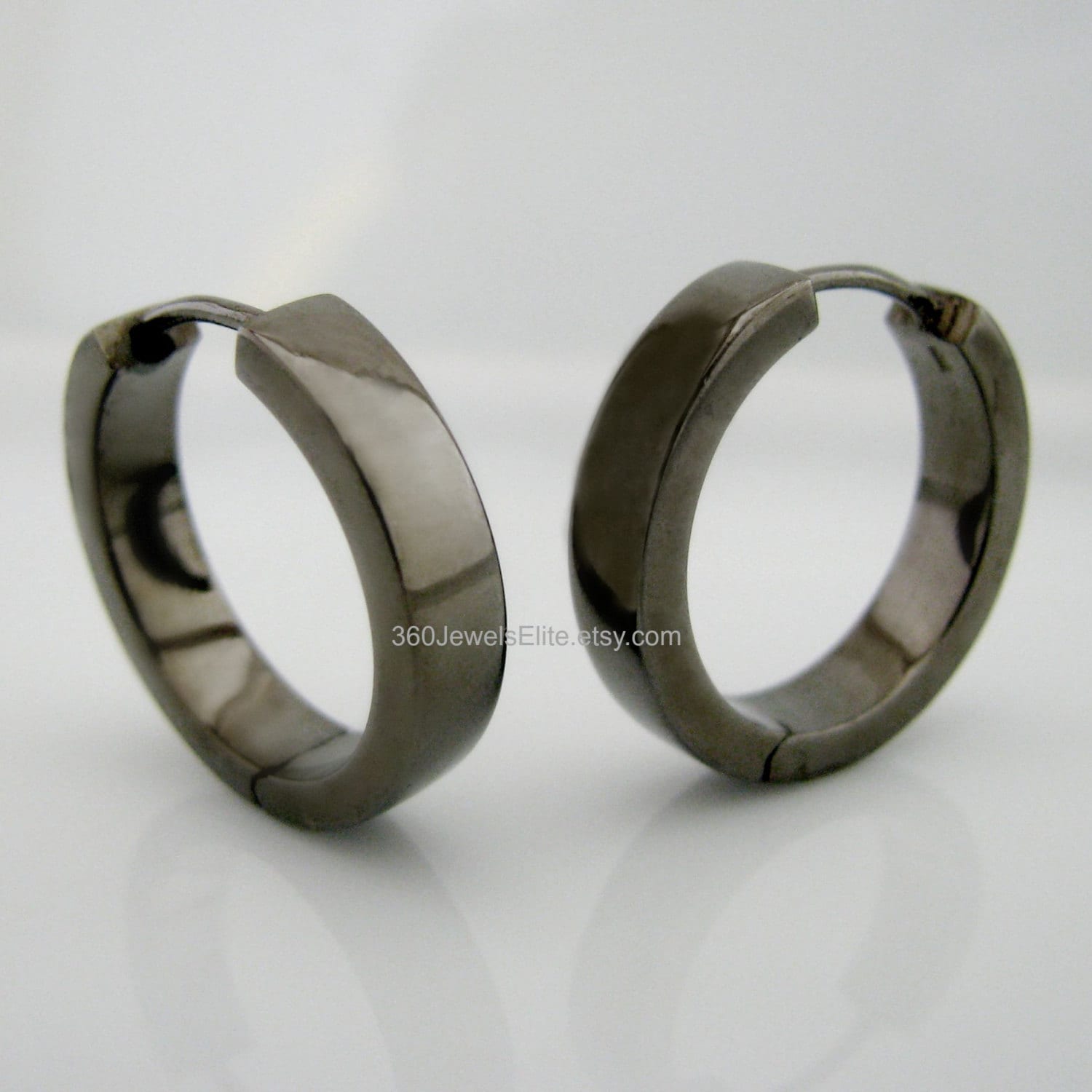 Extra Large Black Hoop Earrings for Men Men's Earrings Etsy