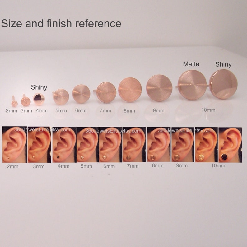 Phosphorescent brick disc stud earrings rose gold plated stud Etsy