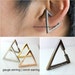 Conch Earring Triangle -  Gauge Earring - Ear Cartilage Piercing - Customization Available - 14g 16g 18g 20g pin - Single Earring E235 