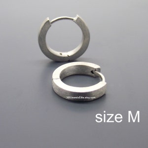 8mm Huggie Hoop Earring for Men - Earrings or Ear Cartilage Ring - Male Etsy Earrings - Huggie Medium Modern Slim E130MW