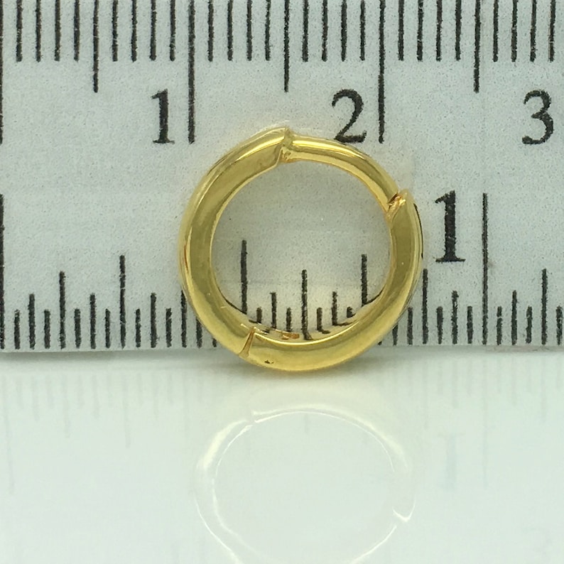 14 or 16 Gauge Earring Solid Gold Gauged Hoop Earrings Etsy India