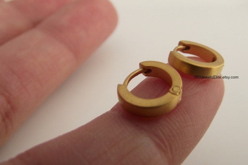 Men's hoop earrings men's earrings hoops in matte Etsy