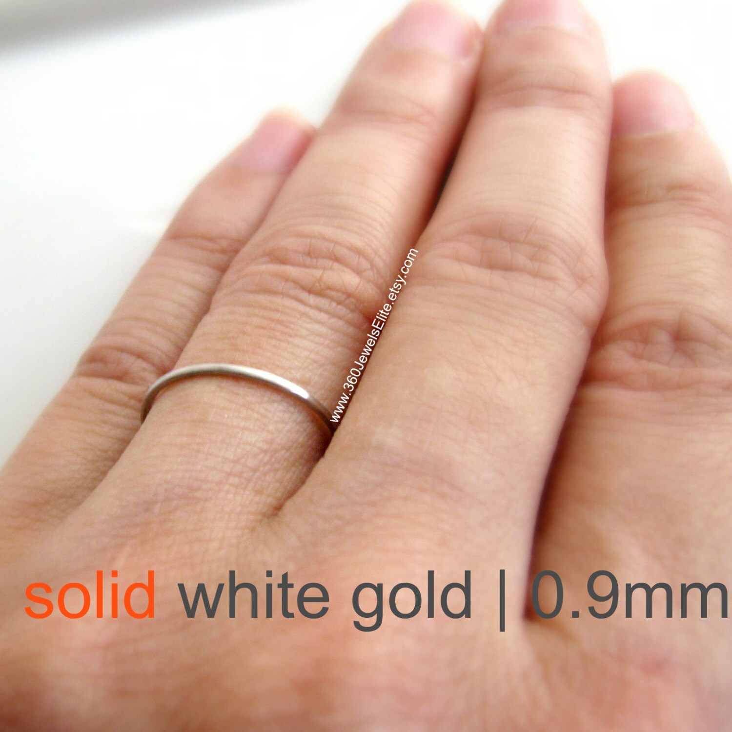 Spacer Ring14k White Gold Saturn's Ringknife Edge Ringthin Profile