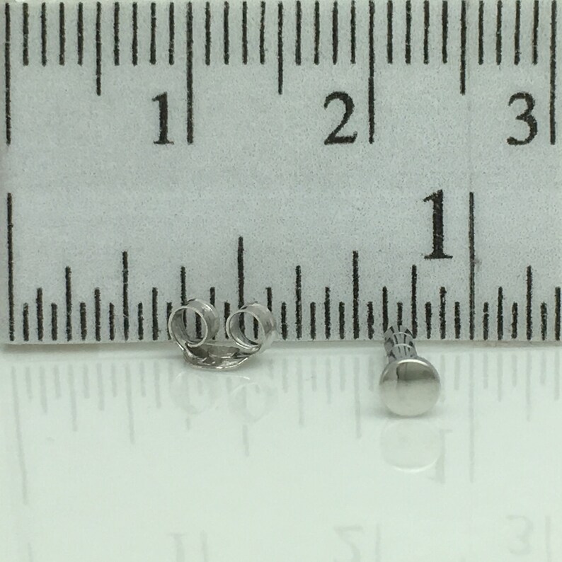 men/'s stud earrings gauge stud earrings 14 gauge earring 4203SW 14G silver cartilage earring 14G gauged stud earring