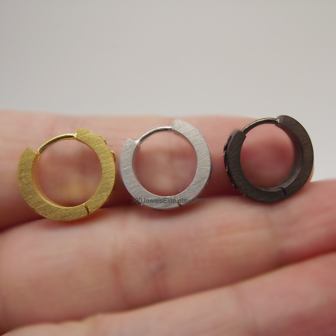 18 Gauge 16 Gauge 14 Gauge Hoop Earrings For Men Medium Hoop Etsy