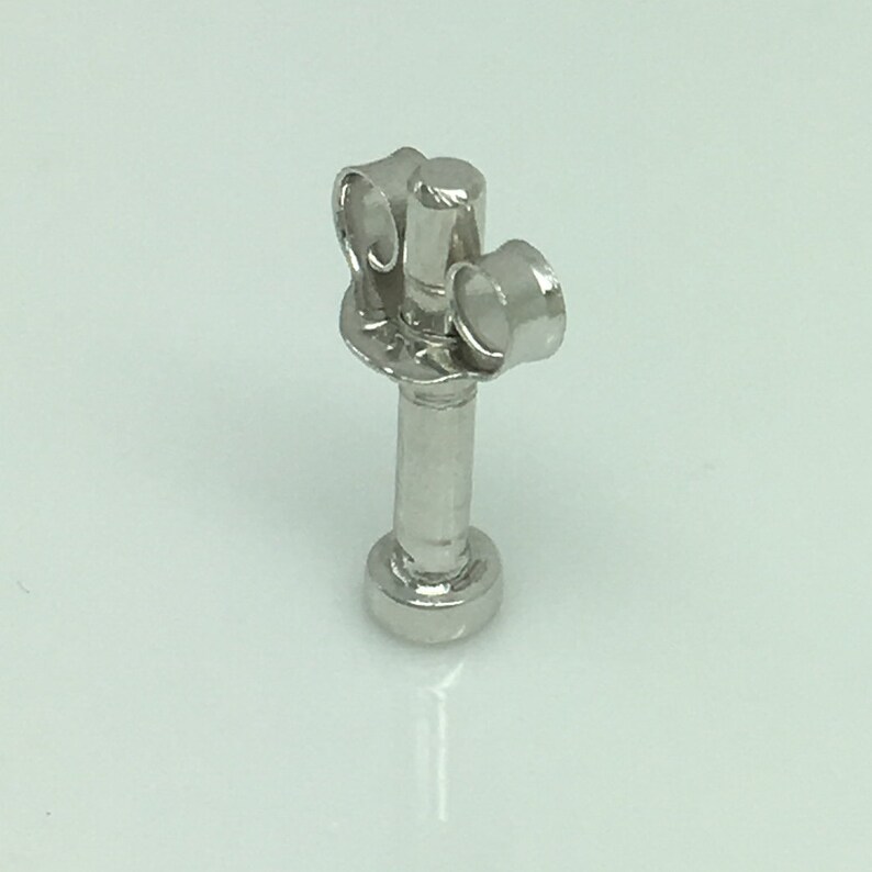 14 Gauge Earring 14G Gauged Stud Earring Silver Cartilage - Etsy