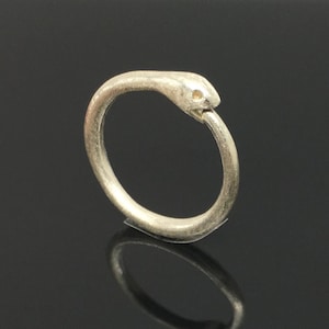 Ouroboros snake gauged hoops, sterling silver snake earrings, dragon hoops, snake eating tail, snake hoop earrings, oroboros, E195N