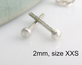 Space orbiter rivet stud earrings, men's stud earrings, sterling silver studs, cartilage earring, helix stud earring, 2mm tiny stud,  4202N