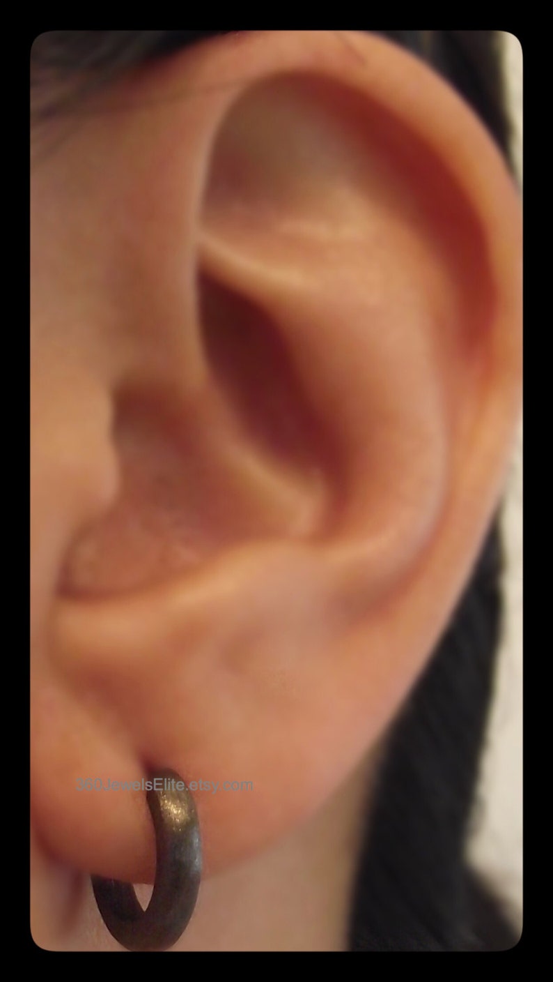Gauge earring, charred comet halo gauge earring, gauge earrings, cartilage earring, conch earring, E156MB Gauge image 2