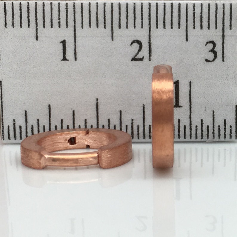 14 gauge hoop earrings 14G rose gold hoop earrings men's Etsy